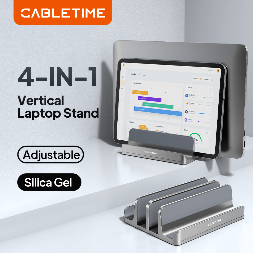 Vertical Laptop Stand - Support vertical pour ordinateur portable CABLETIME,