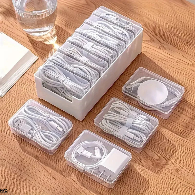 Desk Setup Organizer - Organisateur de câbles, boîte de rangement
