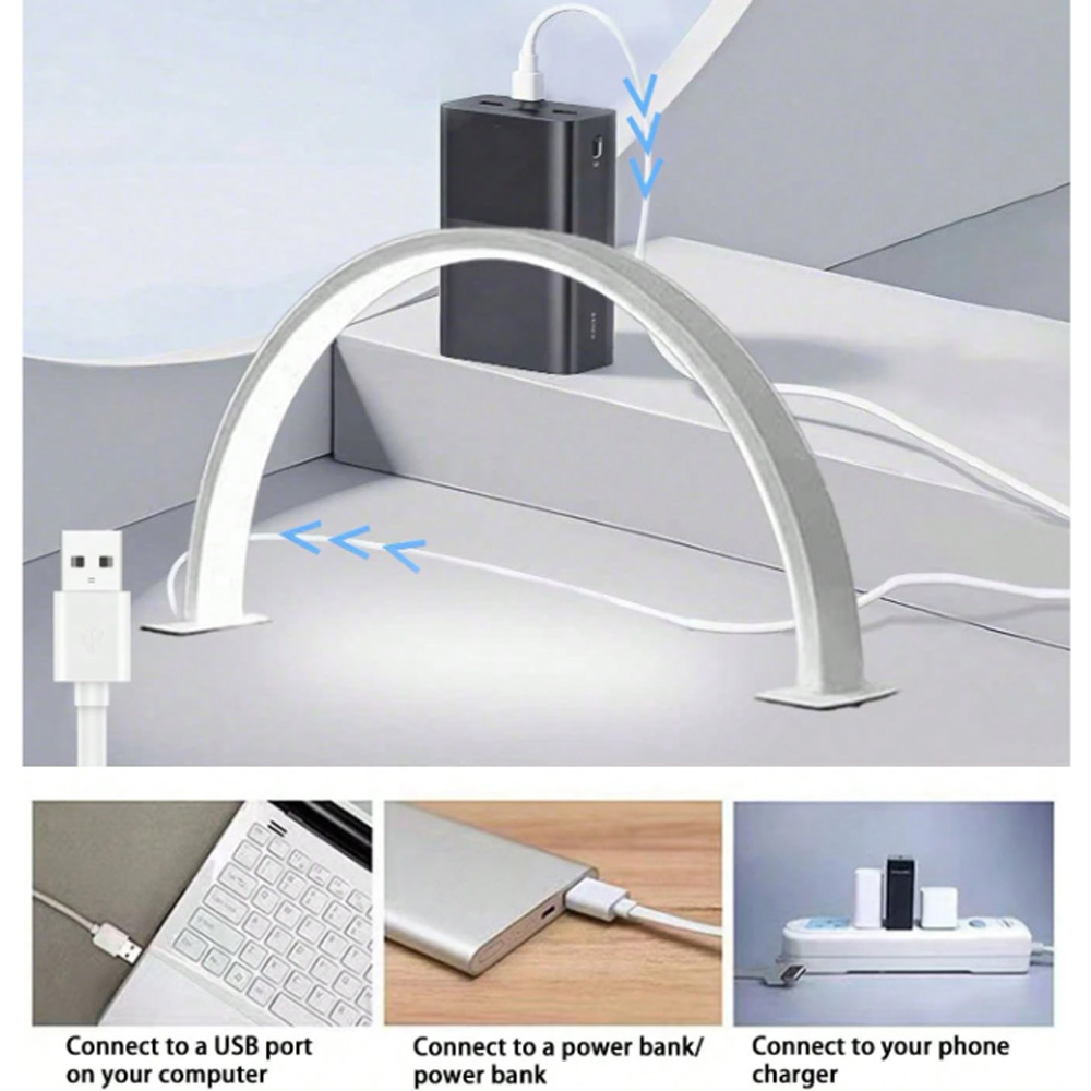 Led Desk Light Usb - Lampe à ongles 40/66CM, lumière d'appoint