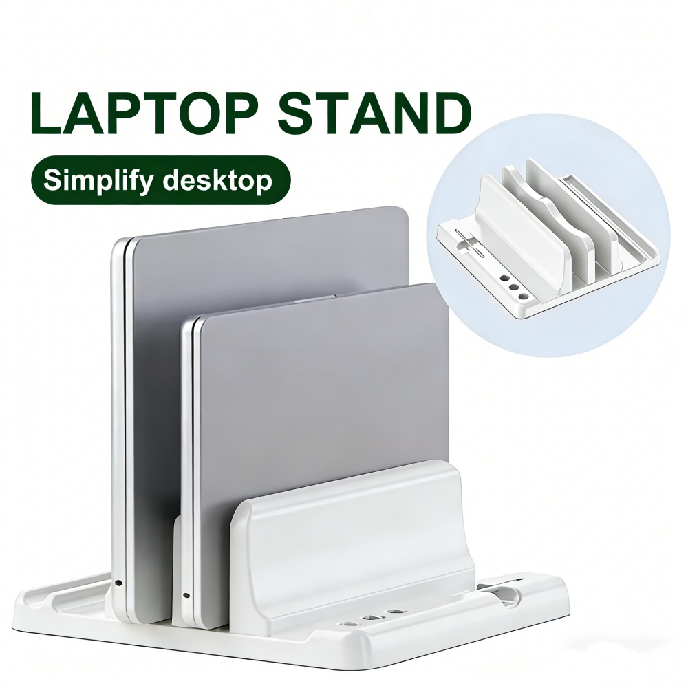 Vertical Laptop Stand - Support vertical réglable pour ordinateur portable,