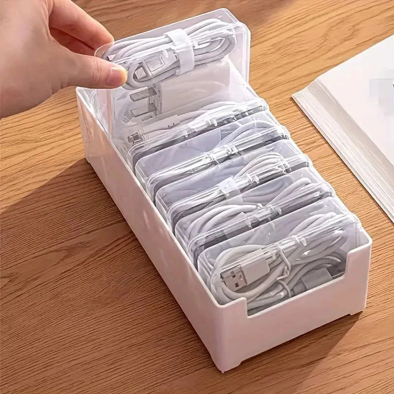 Desk Setup Organizer - Boîte d'organisation de câbles de données,