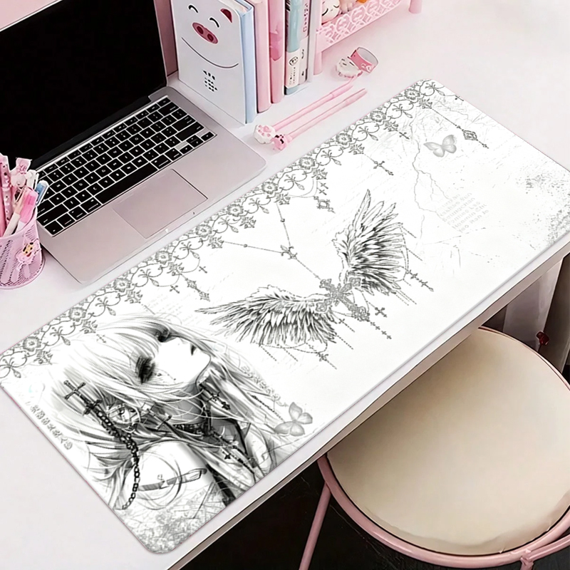 Desk Setup Rug - Tapis de souris en cuir noir