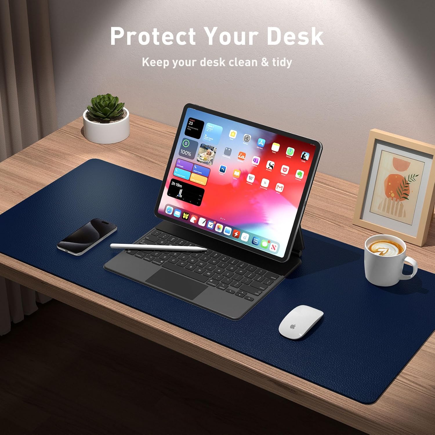 Protecteur de tapis de bureau, - Desk Pad Leather Large avis et prix