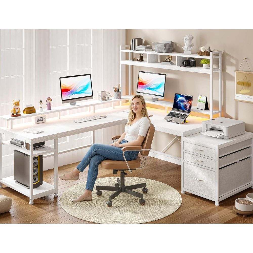Bureau en L de 104 pouces pour - Desk Setup L Shaped avis et prix