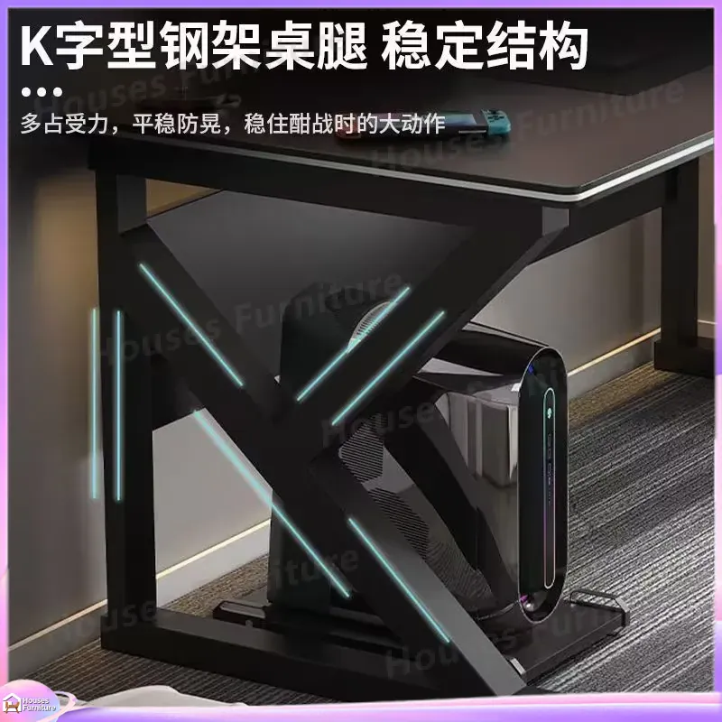 Bureau de jeu en métal noir po - Desk Setup L Shaped avis et prix