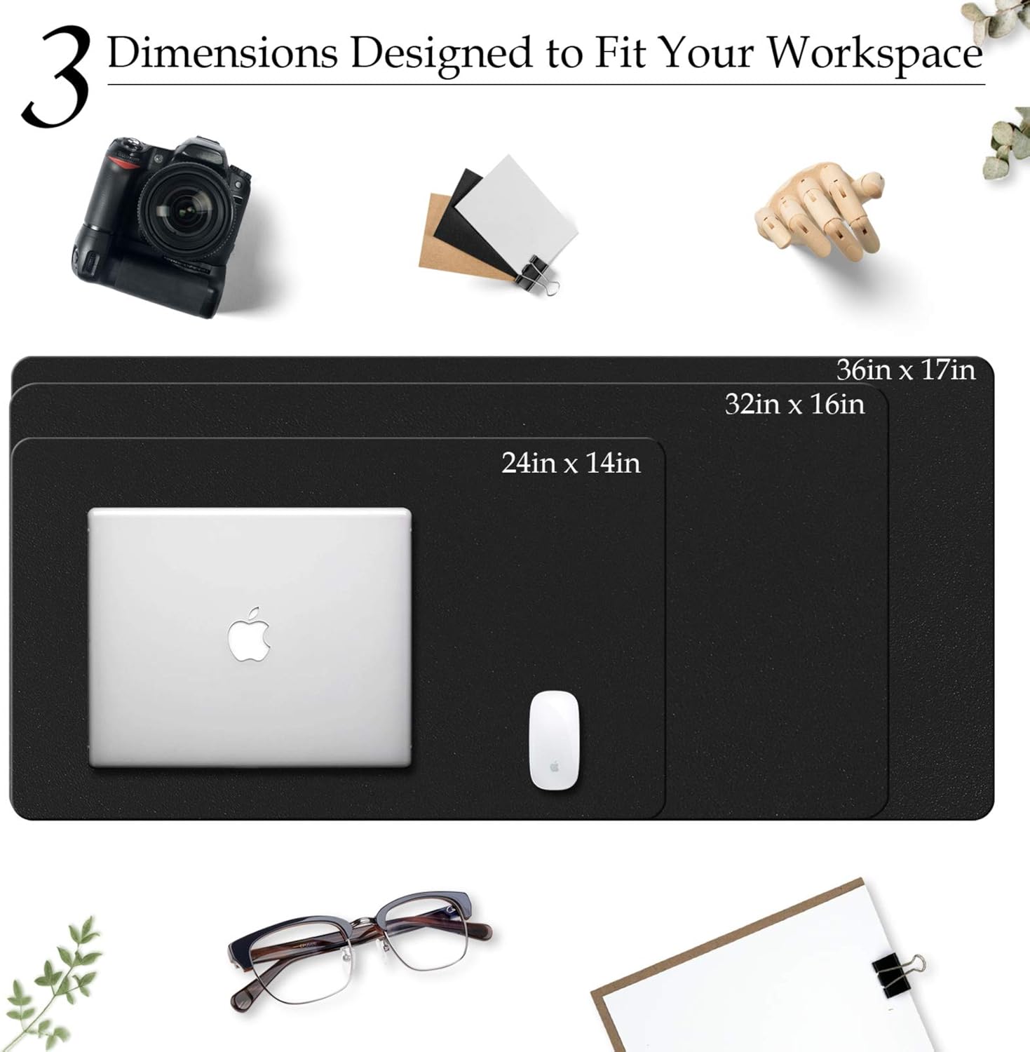 Grand tapis de bureau en cuir, - Desk Pad Leather Large avis et prix