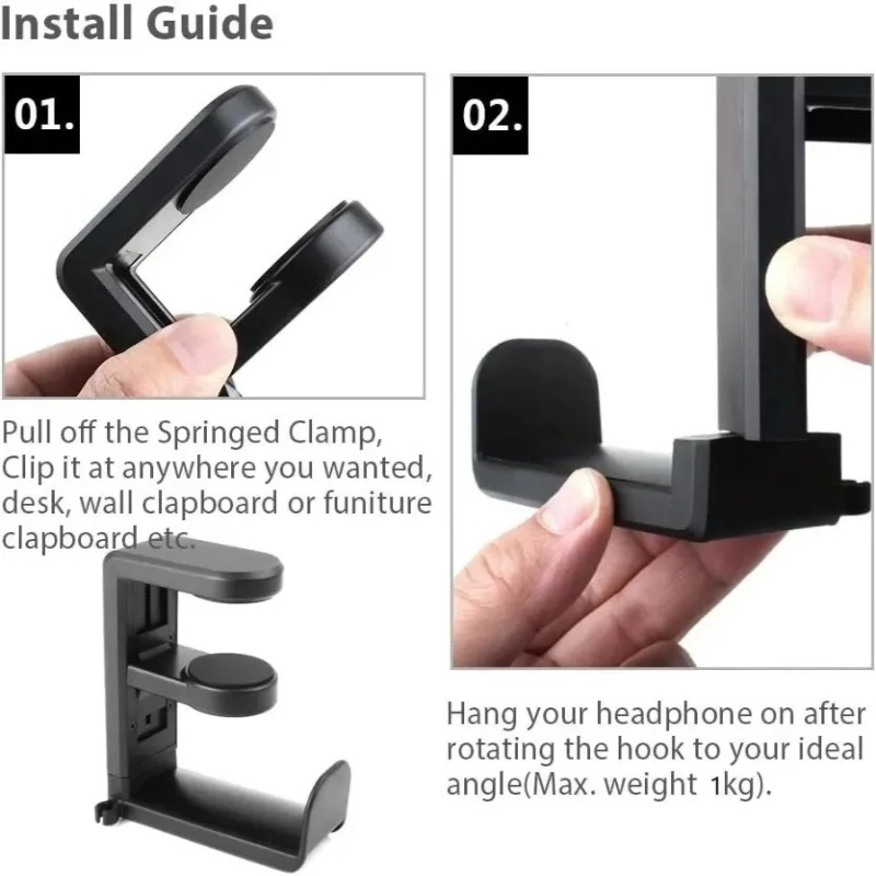 Support de casque rotatif à 36 - Desk Setup Organizer avis et prix
