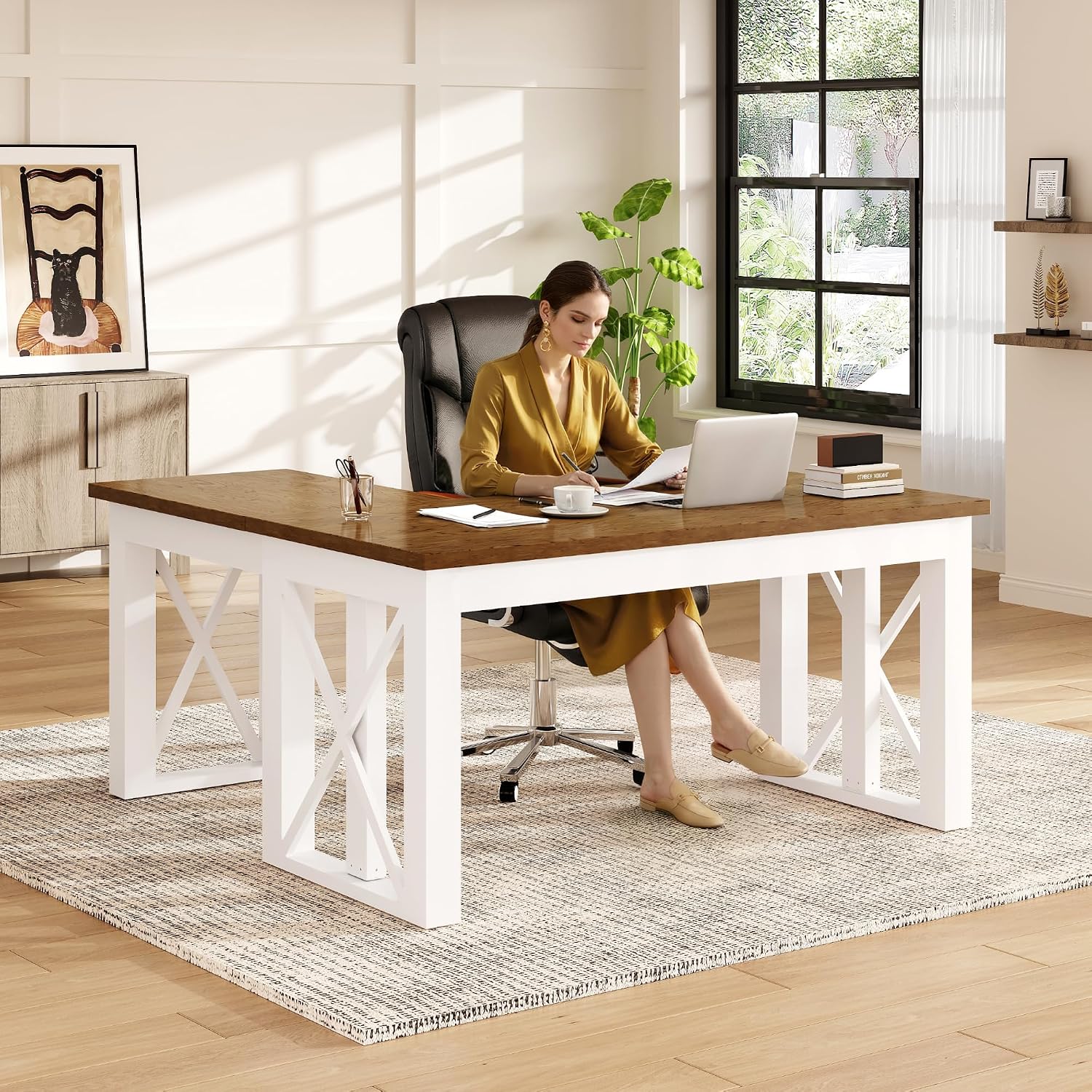 Bureau debout en forme de L av - Desk Setup L Shaped avis et prix