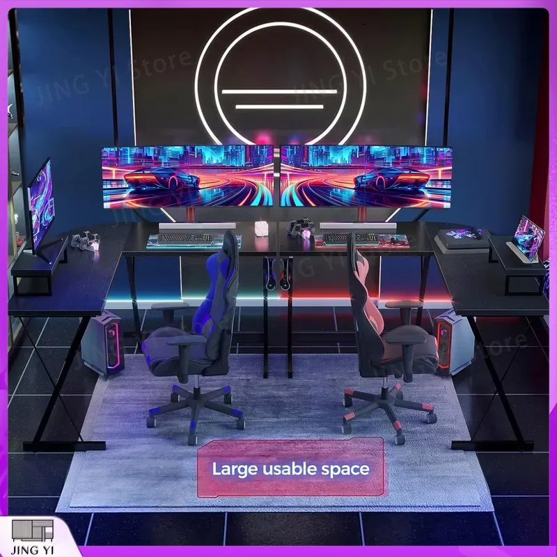 Bureau de jeu en forme de L av - Desk Setup L Shaped avis et prix