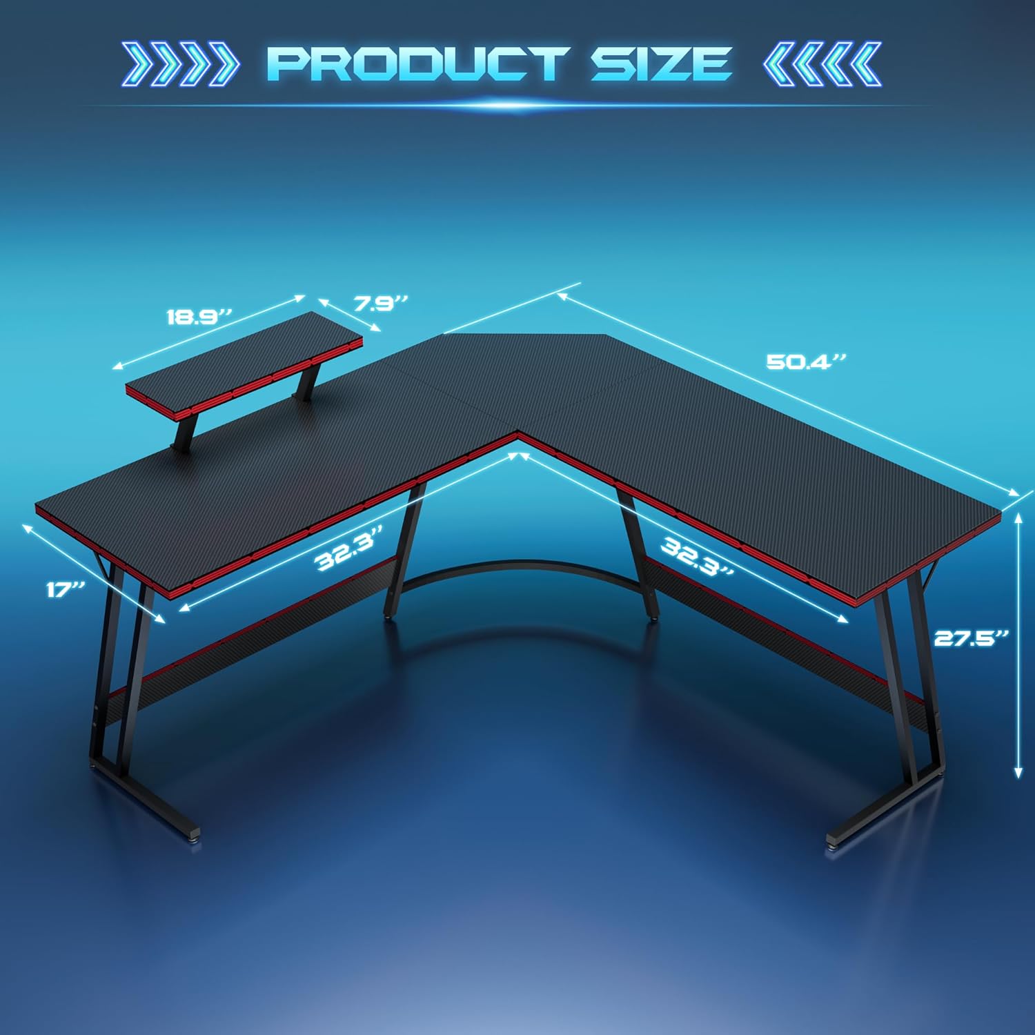 Bureau de jeu en forme de L ré - Desk Setup L Shaped avis et prix