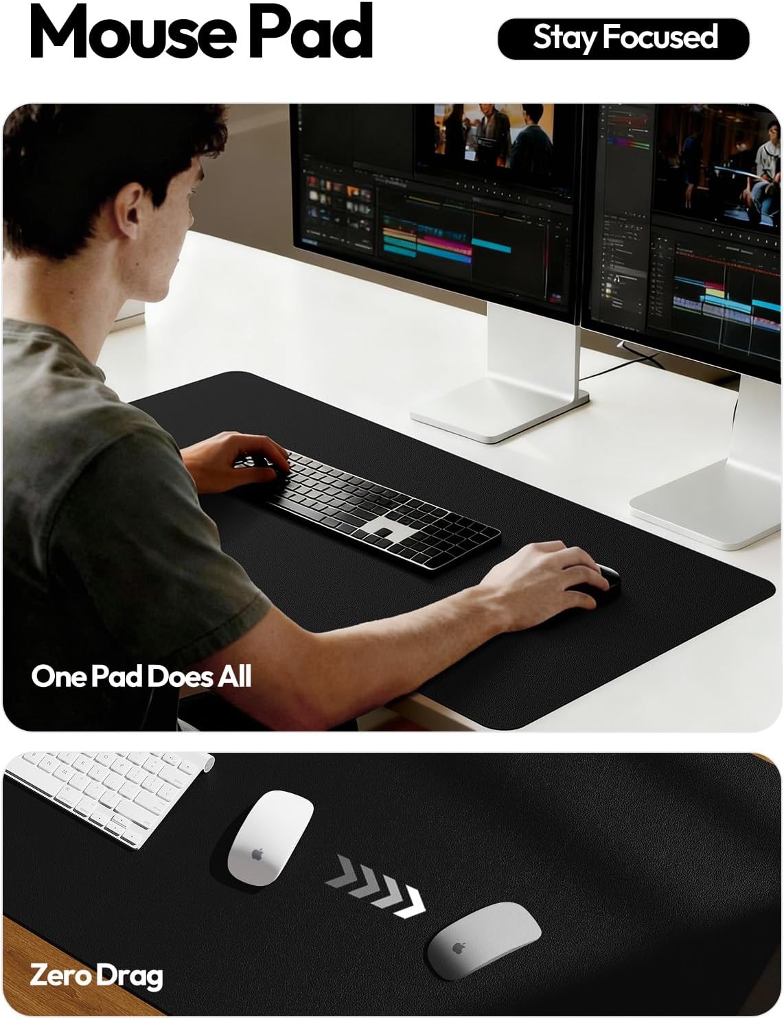 Grand tapis de bureau en cuir  - Desk Pad Leather Large avis et prix